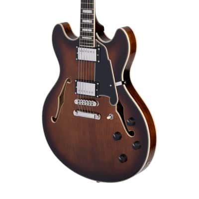 D'Angelico Premier DC with Gig Bag - Brown Burst (DAPDCBRBNS) image 3