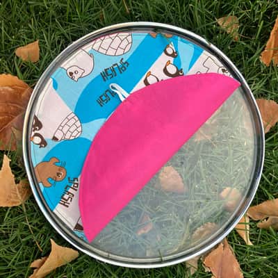 13" Drum Bunny reversible partial mute - cotton cover - dampener - compare to Drum Tortillas, Quesadilla, Big Fat Snare image 3