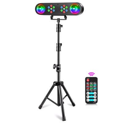 4-in-1 Professional LED Stage Lights – DJ, Band, Party & DMX System with Stand image 1