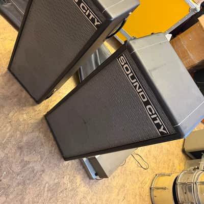 Vintage 1960s Sound City 4x10 Guitar / PA Amplifier Cabinet Columns w/ Fane 1006 image 2