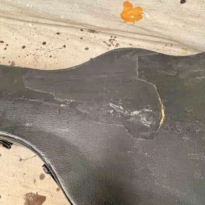 1960's Gibson Byrdland or ES-350T Thinline Guitar Case-Black Pebble-1960-1968 Vintage 17.5" Lower Bout image 14