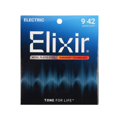 Elixir Super Light Nanoweb Electric Guitar Strings 9-42 image 1