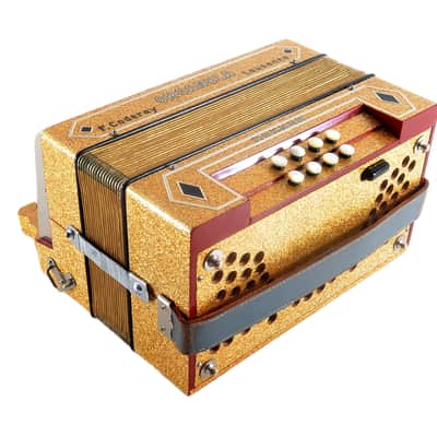 Rare Diatonic Button Accordion Hohner Organola by F. Coderay Lausanne, Switzerland+Original Case&Straps~Squeezebox-C System-powerful voice image 11