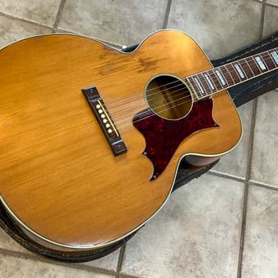 1965 Vintage Kay K-23 Jumbo Flat Top Acoustic Guitar Natural image 1