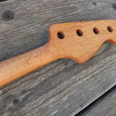 Precision Bass neck, lefty, flamed roasted maple image 5