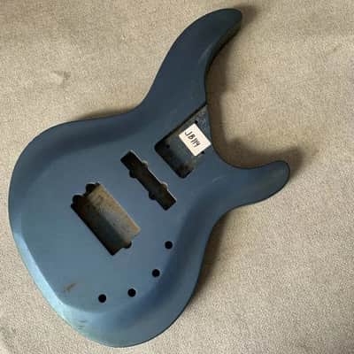 Unknown Metallic Blue 4 String Bass Basswood Body - Blue image 6