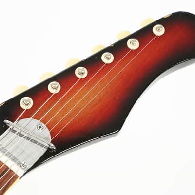 1966 Teisco Del Rey VN2 Baritone Electric Guitar - Very Cool Bari Model in 100% All Orig. Condition! image 13