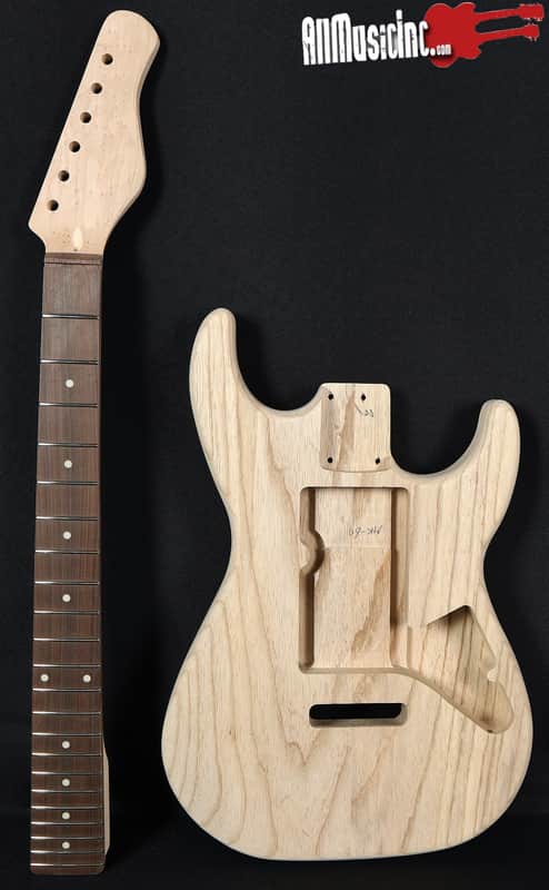 Michael Kelly MK60 Strat Electric Guitar Kit Maple/Rosewood Neck and Ash Body Unfinished image 1