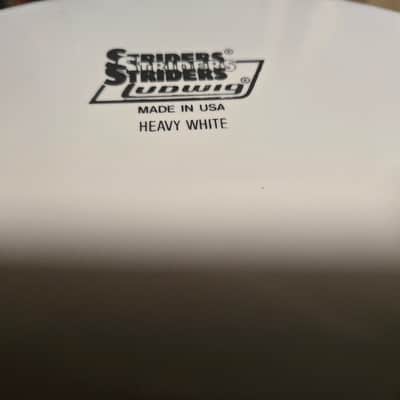 Ludwig Striders 15" Heavy White Drum Head 1980s - Smooth White image 2