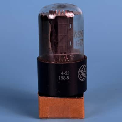 1954 General Electric 6SN7GT Vintage Grey Plated vacuum tube! Tests Good! T588 image 4