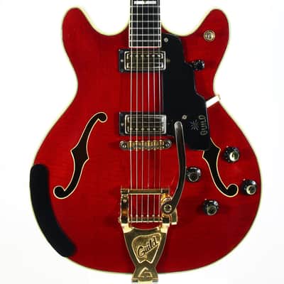 1967 Guild Starfire VI Cherry Red w Original Hard Case and Tags | Vintage 1960s Electric Guitar image 1