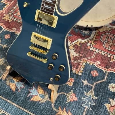 Ibanez Iceman IC420AB Electric Guitar, Antique Blue Metallic image 3