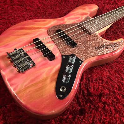 Rare Mint Momose MJ-SKR-SP21 / PH Electric Bass Jazz Bass Sakura pink 8 Limited Edition image 3