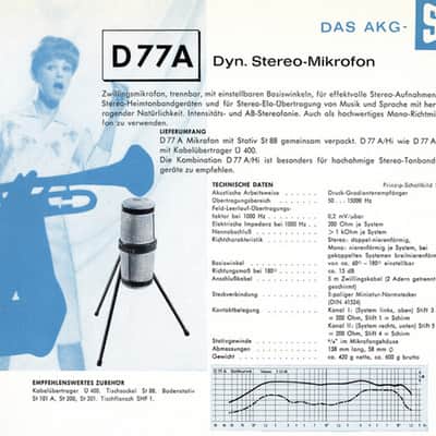 AKG D77A (Philips EV 7020) vintage dynamic stereo microphone image 7