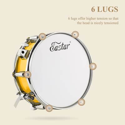 Eastar Compact Drum Set- 2-Piece Travel Drum Kit with 18" bass and 10" snare image 3