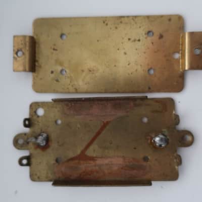Vintage 1970-80s Mystery Guitar Pick Up Brass Plate Shielding Set Possibly Klira Tonika Borisov Russ image 1