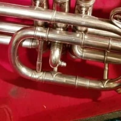 SML Strasser Marigaux Lemaire B Flat Silver Plated Cornet 1930s image 9