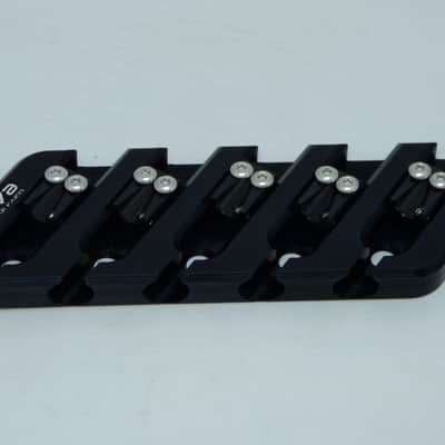 Bass bridge 5 strings for fanned scale multiscale Dingwall Retrofit by Nova Guitar Parts image 2