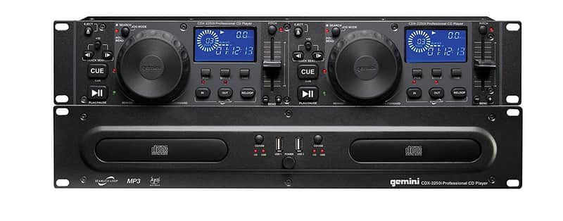 Gemini CDX-2250i Pro DJ Dual Two Deck Rack Mount CD/MP3 Media Player w/ USB image 1