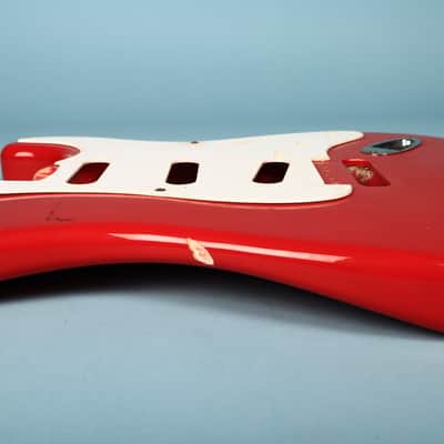 1994 Squier Stratocaster Ferrari Red Guitar Body w/ Pickguard image 8