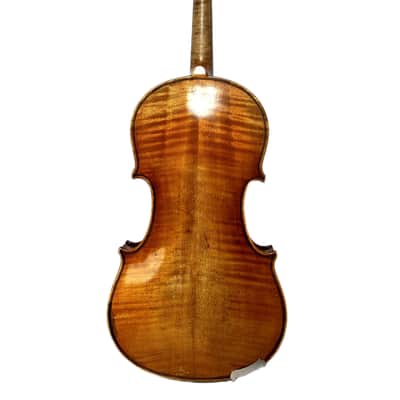 Vintage 4/4 Violin Outfit – Beautiful Flamed Maple Back – Old European Labeled Violin with Bow & Case – Warm Resonant Tone (Video) image 6