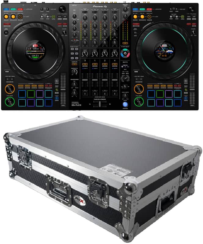 Pioneer DDJ-FLX10 4-Channel DJ Controller For Rekordbox and Serato DJ Pro + ProX XS-DDJFLX10W Case image 1