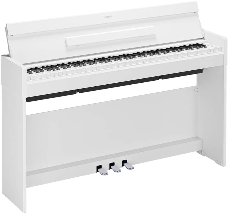 Yamaha YDP-S36WH, Slim Style GHS Weighted 88 Note Upright Digital Piano (No Bench) - White image 1