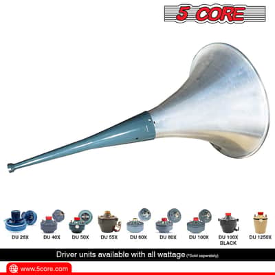 5 Core PA Horn Speaker Waterproof Trumpet Horn 24" Inch + Driver Unit 100 Watt TRUMPET 24 + DU 100 2PK image 10