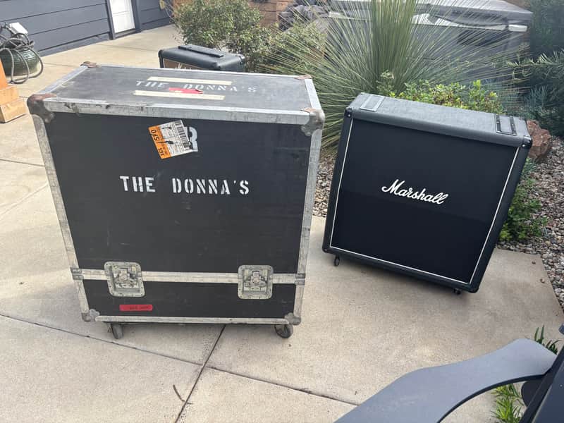 Marshall 1960A 4x12 Cabinet w/ Celestion Vintage 30s + Road Case used on tour by Allison Robertson (The Donna's) image 1