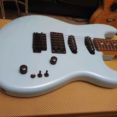 RARE Vintage ESP M-I 1988 Ice Blue Banana Hockey Stick Kramer Van Halen Headstock MIJ Super Strat image 25