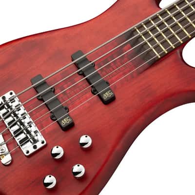 Warwick Pro Series Streamer Stage I-5 String-Burgundy Red Transparent Satin image 8
