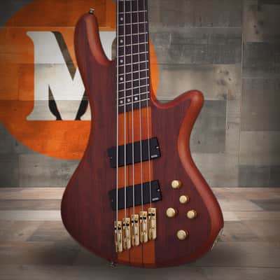 Schecter Stiletto Stuio-5 Bass Guitar - Honey Satin (2794) image 1