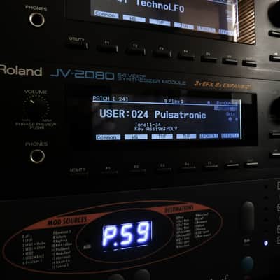 Roland JV-2080 (NEW) Custom Negative Black LED Display !