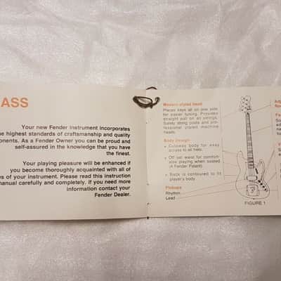 1977 Fender Jazz Bass Hang Tag image 2