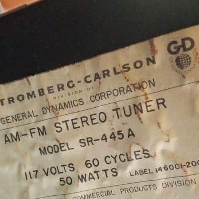 Stromberg-Carlson ASE-6 Preamp and SR445A Tuner mounted tube pre 1950s - Cream & Gold image 4