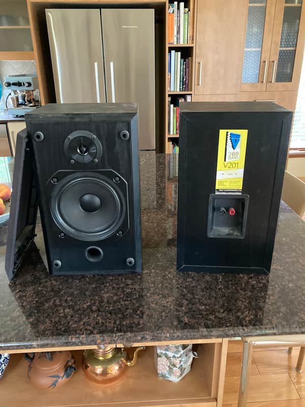Vintage Bowers & Wilkins B&W 200 Series V201 Speakers Made In England image 1