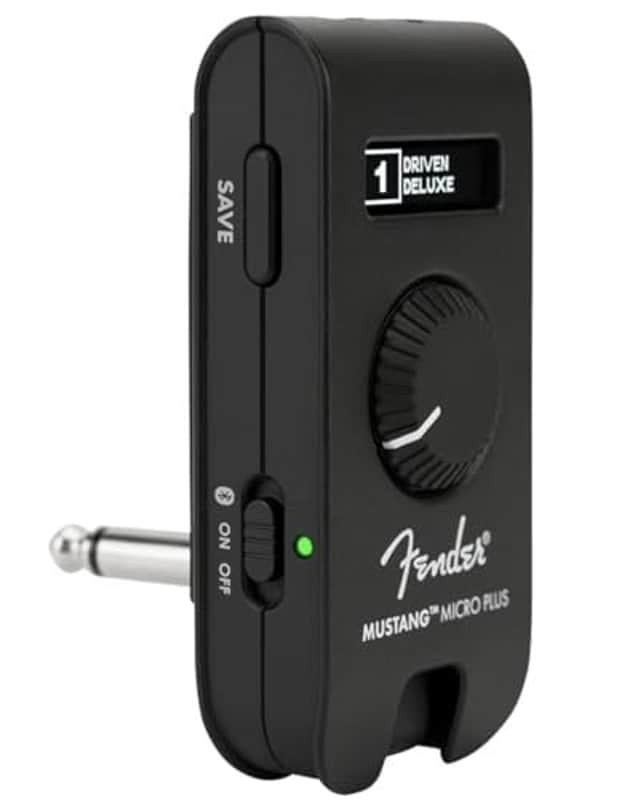 Fender Mustang Micro Plus Headphone Amplifier, Bluetooth Audio Streaming and 50 Amp and Effects Models, with 2-Year Warranty image 1