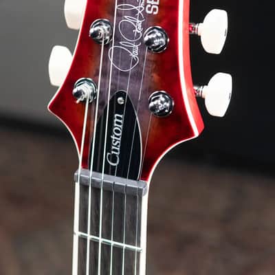 PRS SE Custom 24-08 Electric Guitar - Charcoal Cherry Burst with Gig Bag image 5