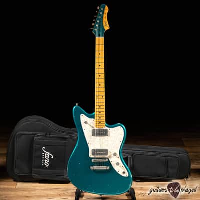 Fano JM6 Oltre Maple Fretboard Lollar P-90 Guitar w/ Gigbag – Ocean Turquoise image 1
