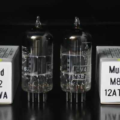 2x Mullard M8162/12AT7WA/CV4024 Top Square Getter Made in Gt. Britain Amplitrex Tested image 2