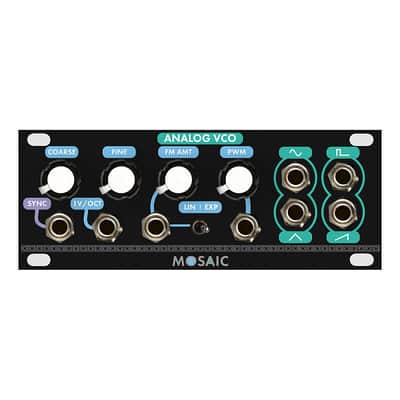 Mosaic Analog VCO 1U Eurorack Oscillator Module (Black) image 2