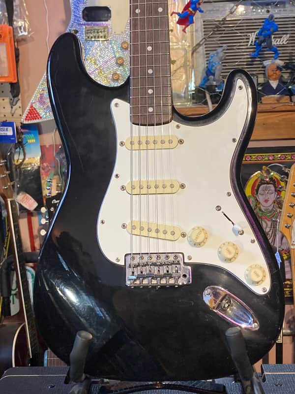 Squier by Fender Stratocaster MIK 1989 - Black image 1