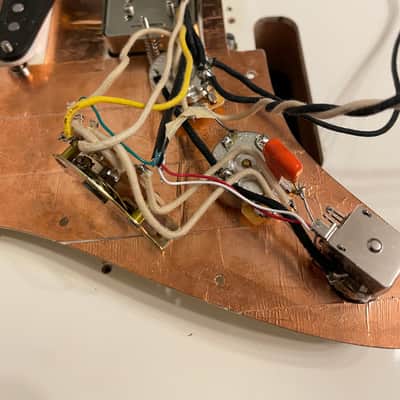Lambertones Triple Shot w/ Crema Humbucker Stratocaster Loaded Pickguard image 5