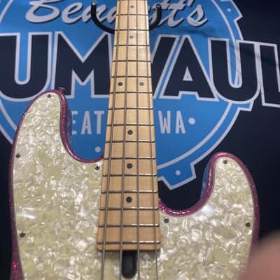 Tom Hamilton's Aerosmith, Sadowsky NYC - Pink Sparkle 4-String Bass (TH2 #11) PLUS Personalized NHL Hockey Jersey. AUTHENTICATED! image 15