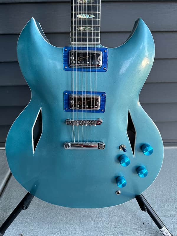 Eman Guitars DG Lopez R Style 12 String 2023 - Pelham Blue TV Jones HT Pickups image 1