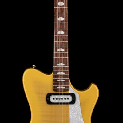 Powers Electric A-Type Select PF42 - Saffron Yellow Metallic Ghost Flame #B303 image 5