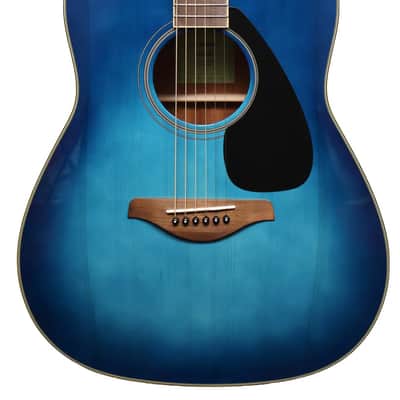 Yamaha FG820-SB Folk Acoustic Guitar 2010s - Sunset Blue image 3