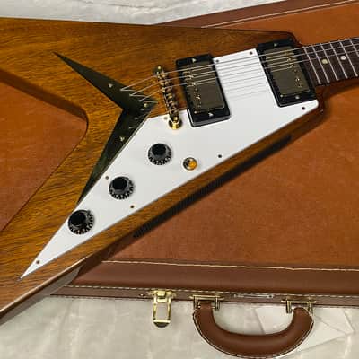 NEW! Gibson Custom 1958 Mahogany Flying V Reissue Electric Guitar - Antique Natural, VOS - WOW - Authorized Dealer - Only 6.4lbs! - G07539 image 4