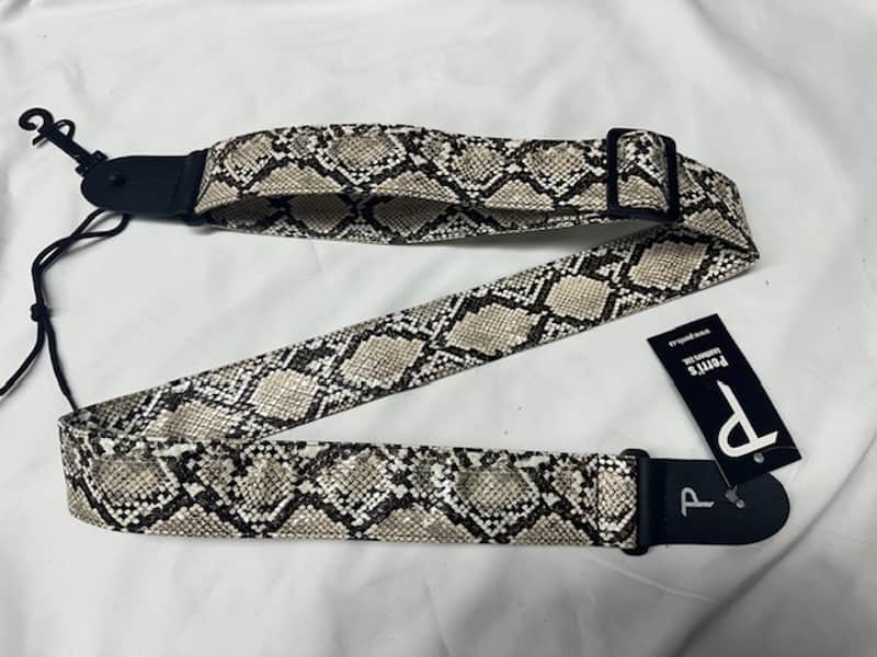 PERRI'S 2” Beige Faux Snake Skin Leather Guitar Strap VGS-7553 image 1