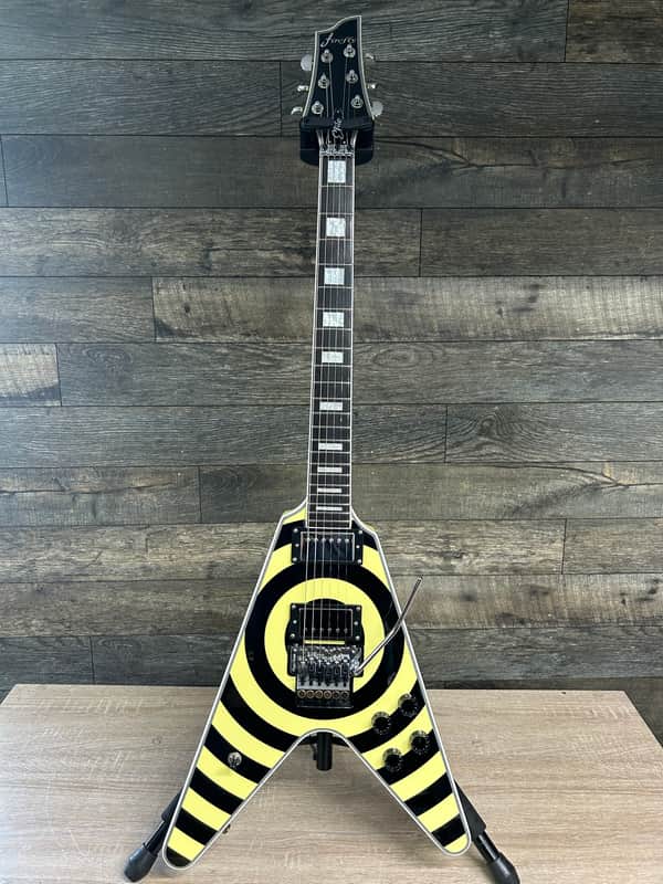 Firefly Elite Flying V Zakk Wylde Bullseye Tribute Guitar w/ 1980s